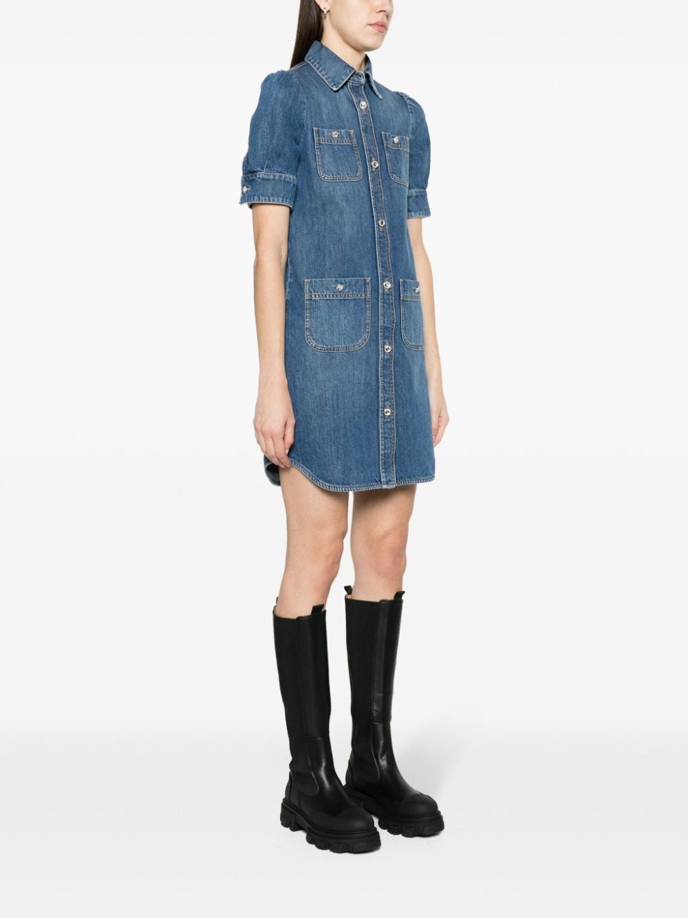 Moschino spread-collar denim minidress - Image 3