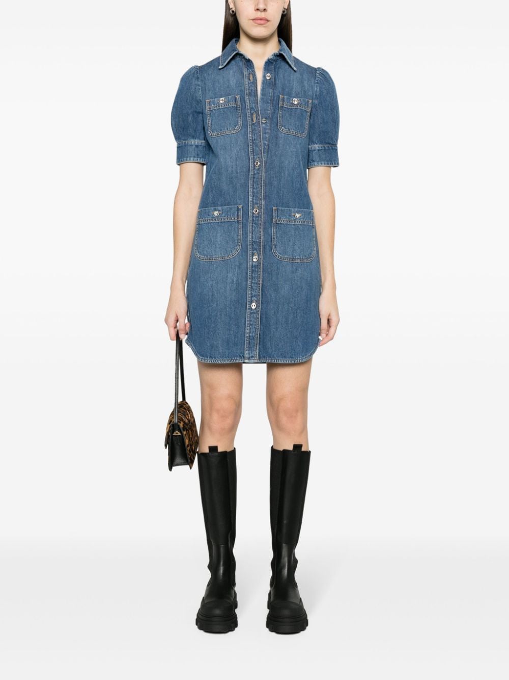 Moschino spread-collar denim minidress - Image 2