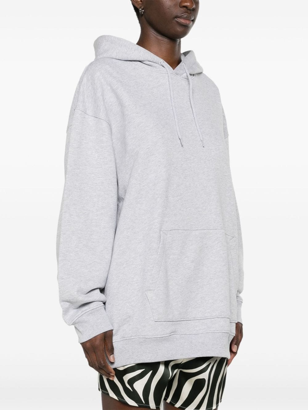 Moschino slogan-patch cotton hoodie - Image 3