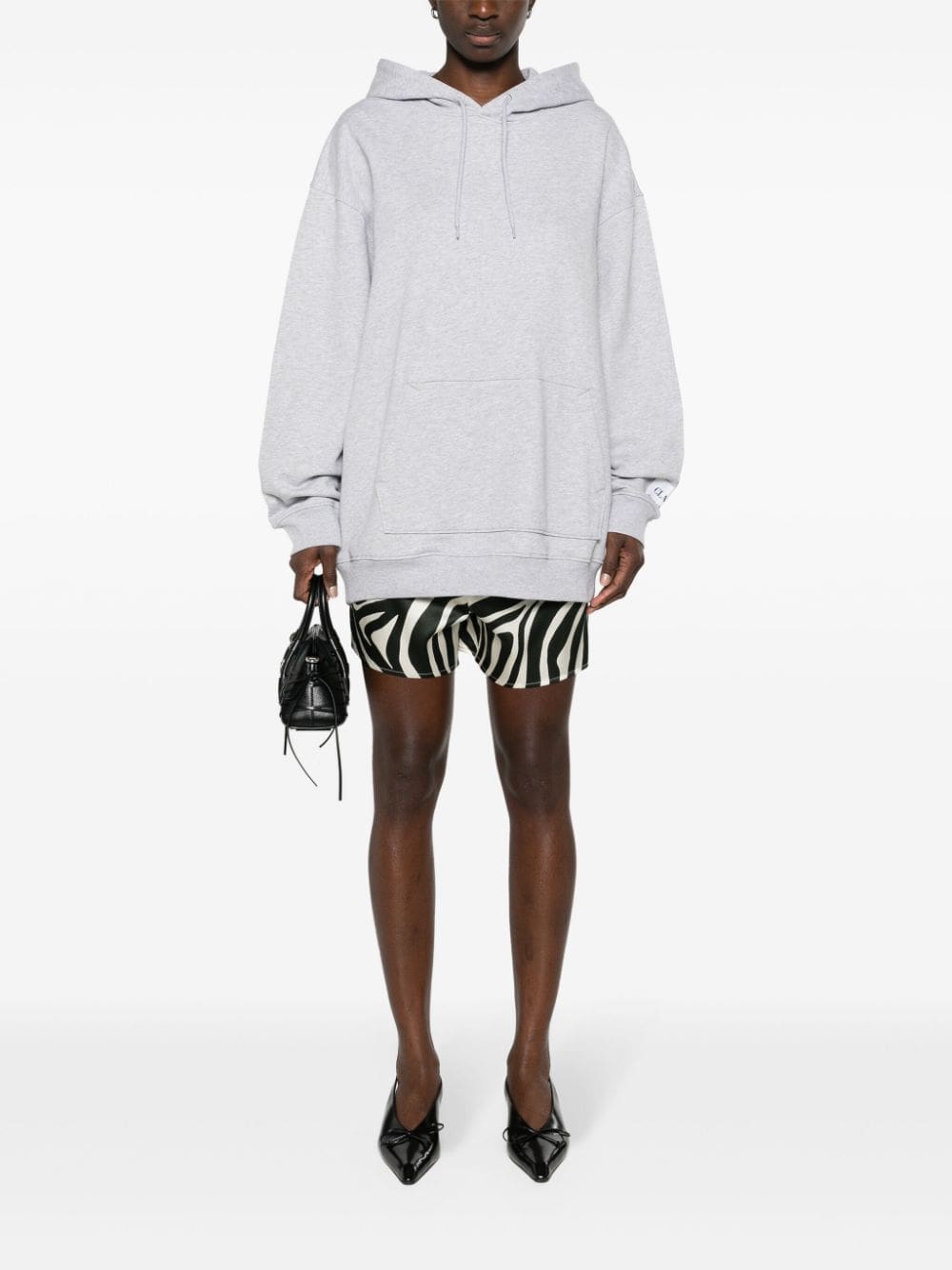 Moschino slogan-patch cotton hoodie - Image 2