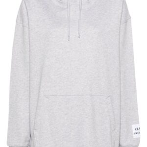 Moschino slogan-patch cotton hoodie