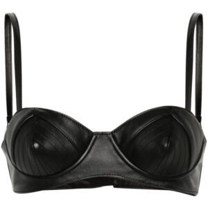 Moschino leather underwire bra top