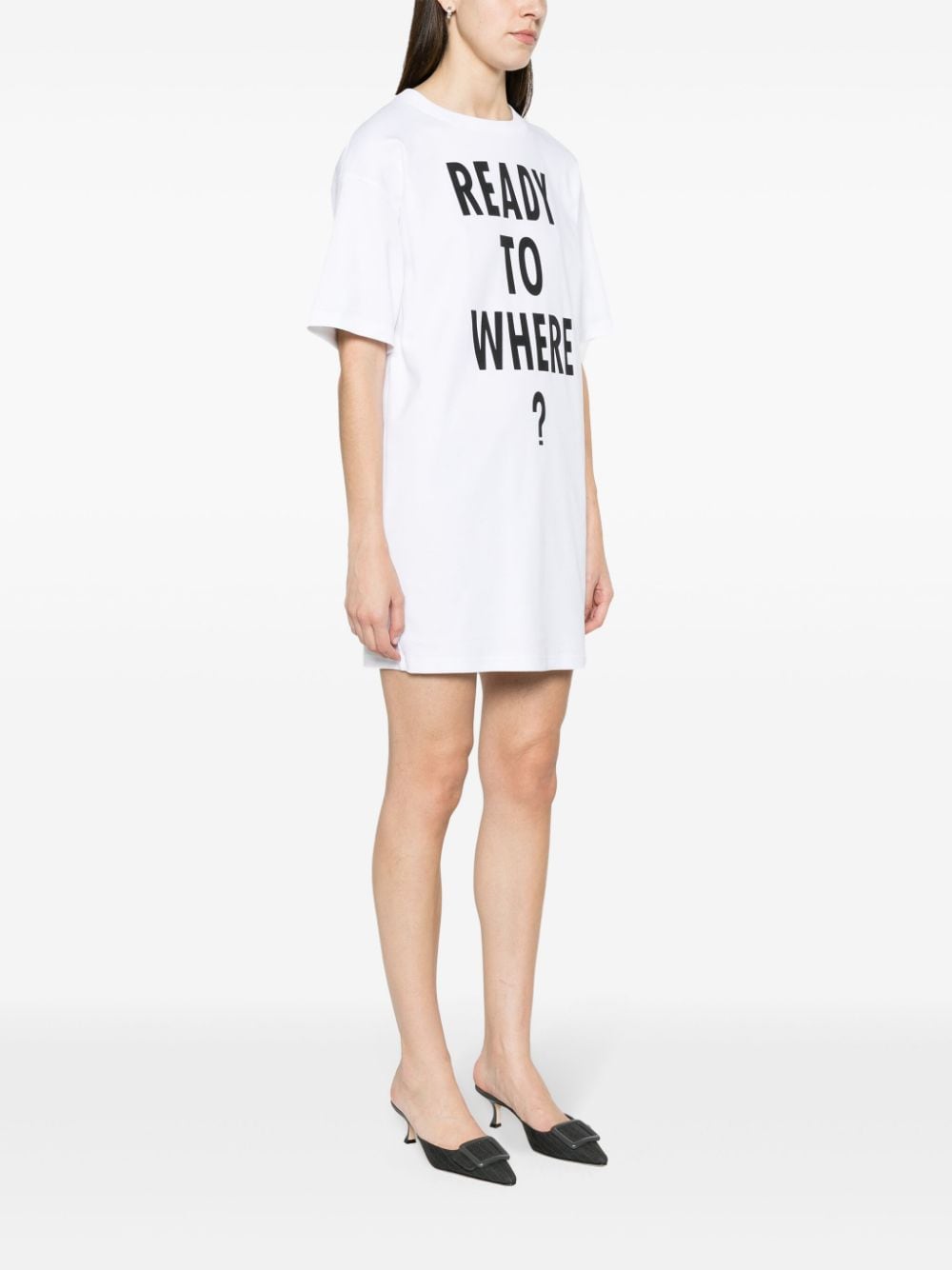 Moschino text-print cotton minidress - Image 3