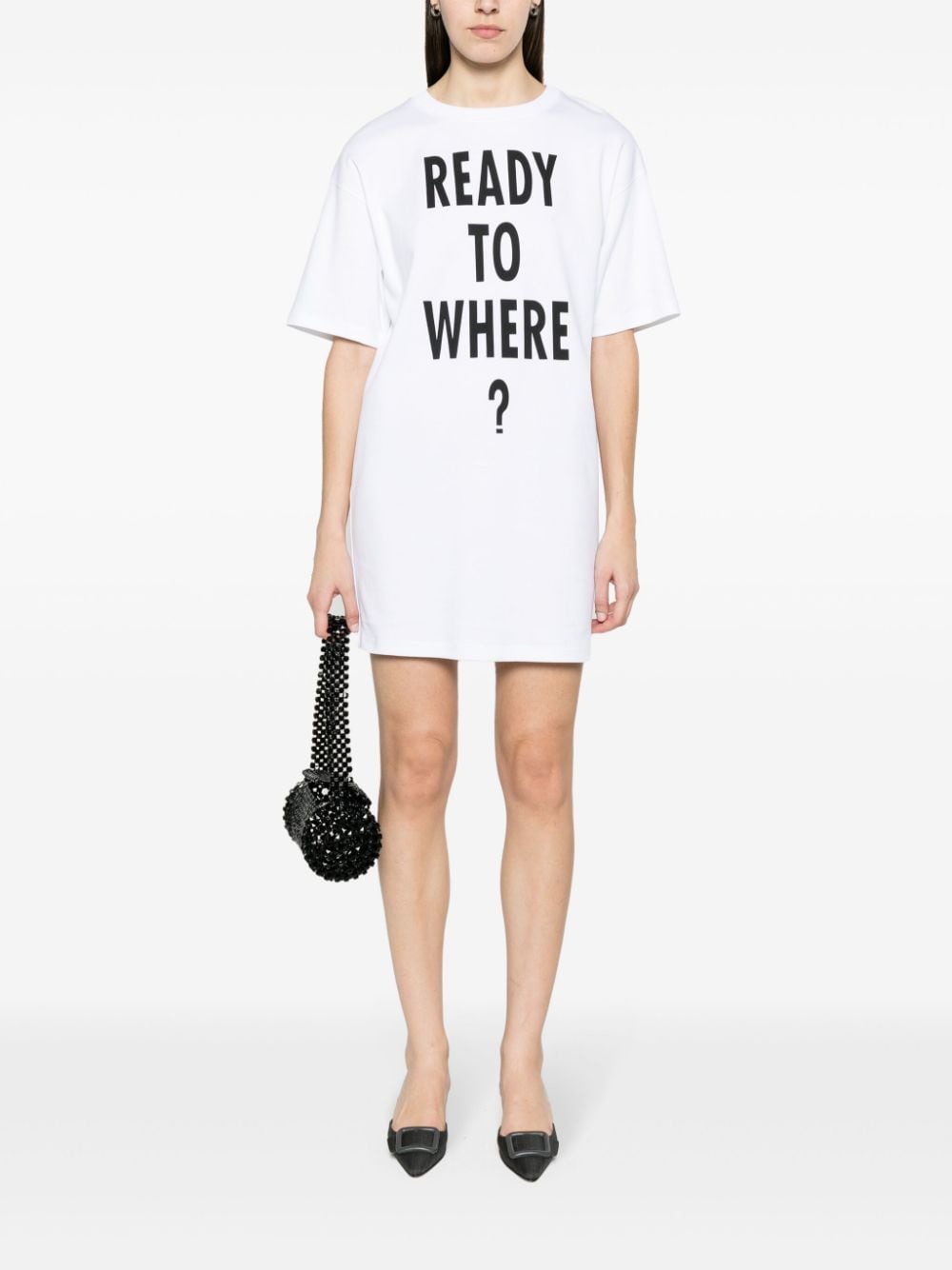 Moschino text-print cotton minidress - Image 2
