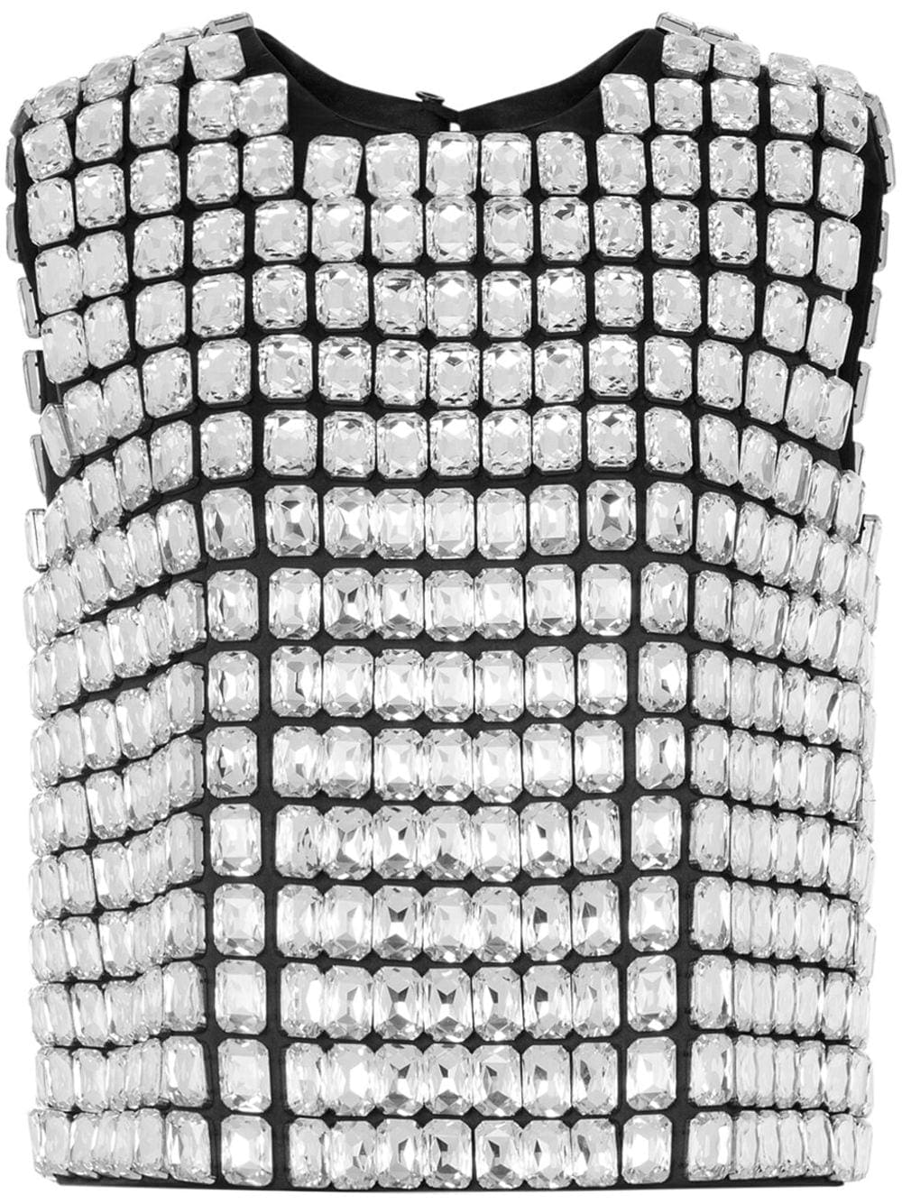 Moschino crystal-embellished cropped tank top