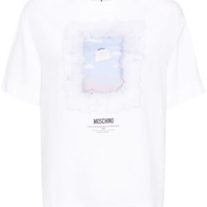 Moschino graphic-print crepe T-shirt