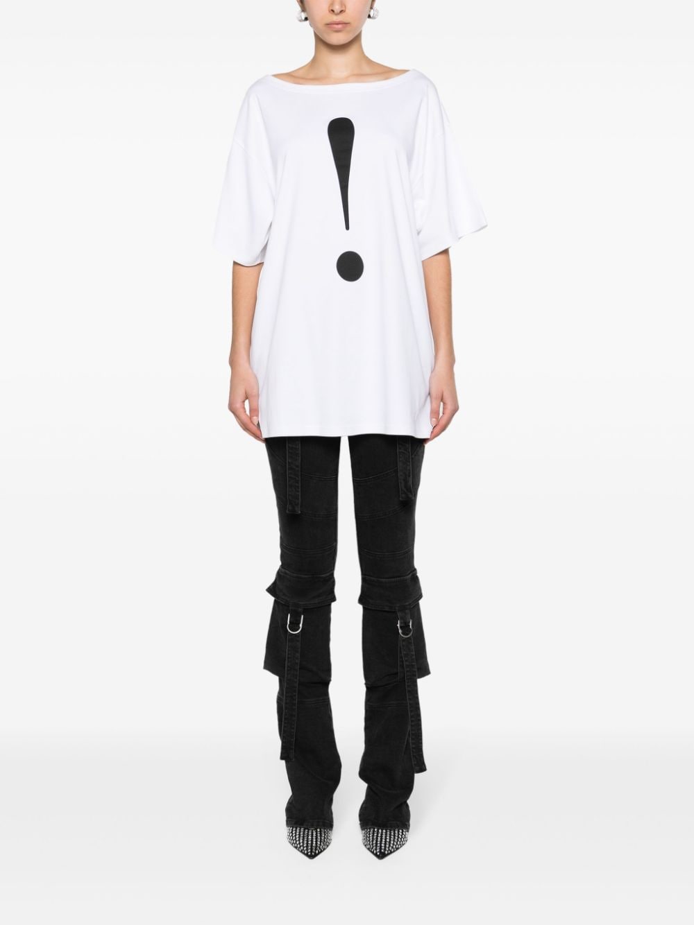 Moschino exclamation mark-print cotton T-shirt - Image 2