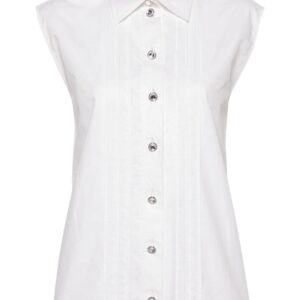 Moschino pintuck-detailing sleeveless shirt
