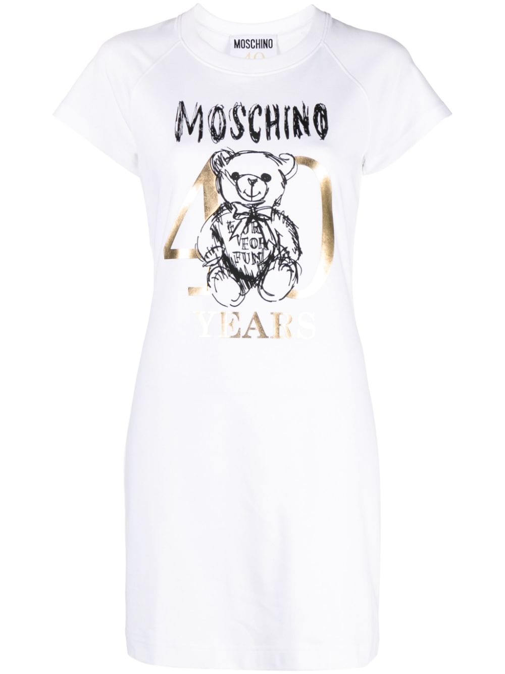 Moschino Teddy Bear-motif cotton T-shirt dress