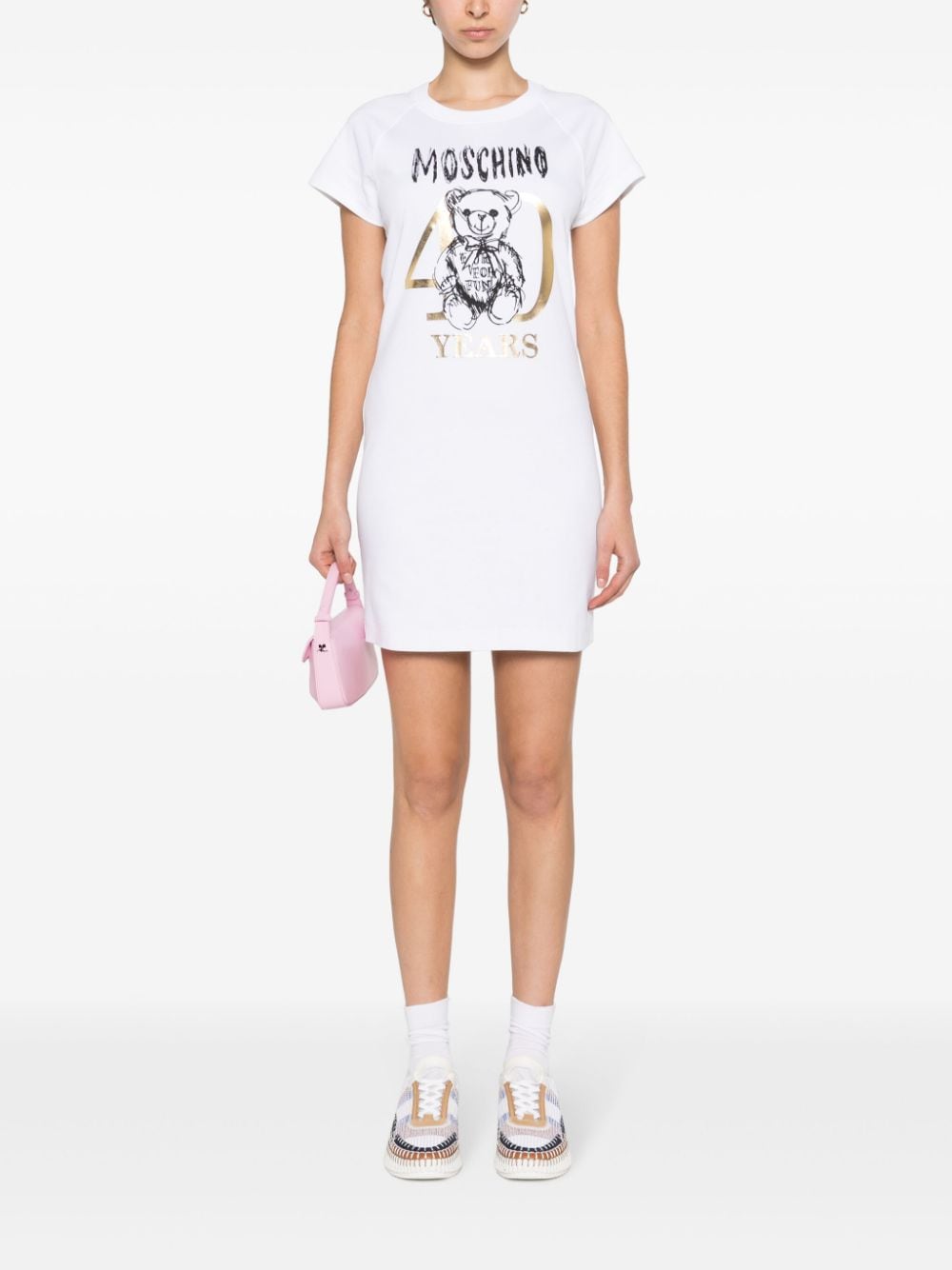Moschino Teddy Bear-motif cotton T-shirt dress - Image 2