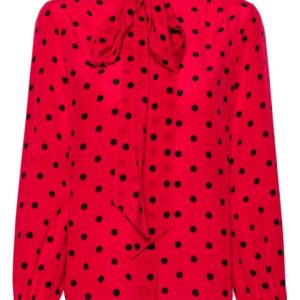 Moschino pussy-bow collar silk blouse