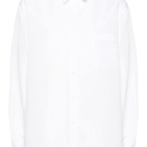 Moschino slogan-patch faille shirt