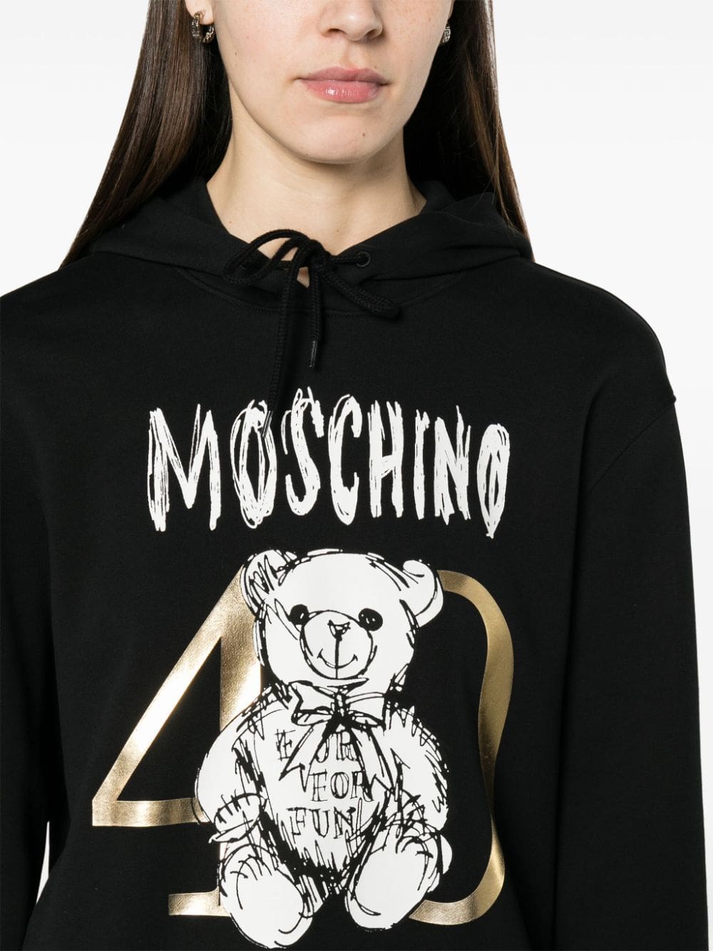 Moschino Teddy Bear-print cotton hoodie - Image 5