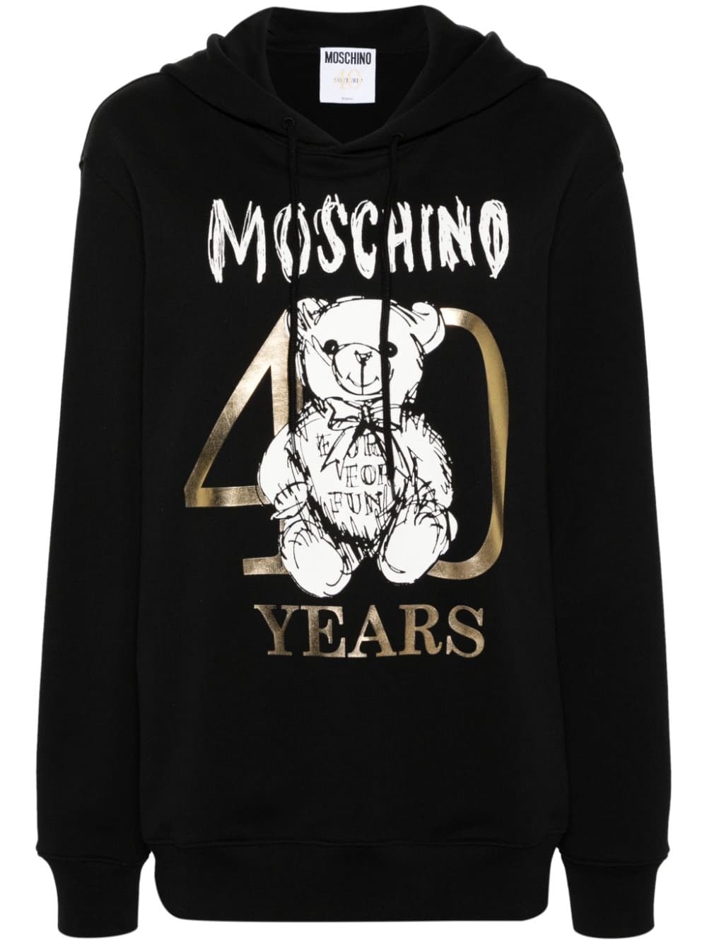 Moschino Teddy Bear-print cotton hoodie