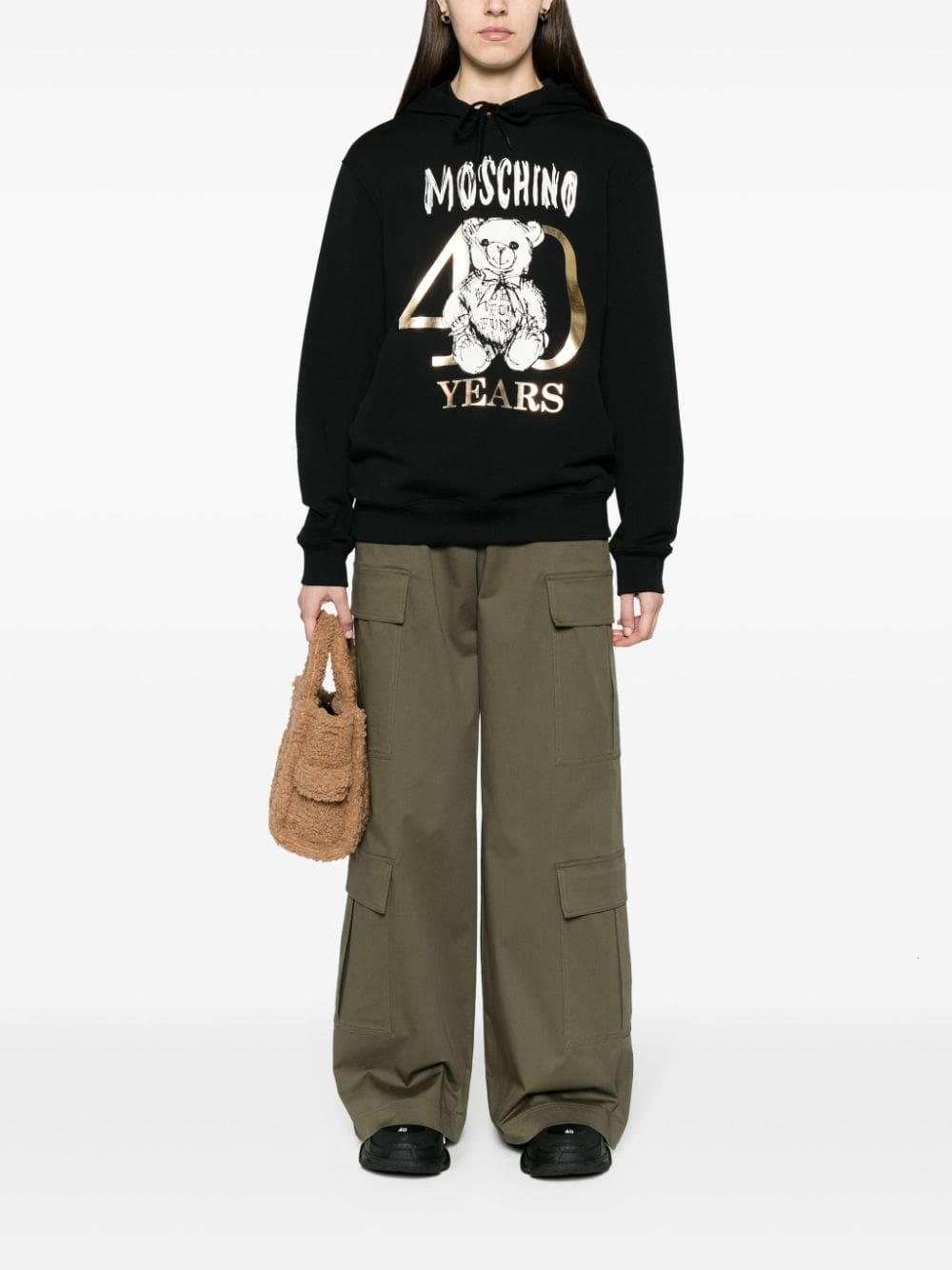 Moschino Teddy Bear-print cotton hoodie - Image 2