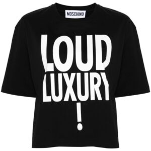 Moschino slogan-print cotton T-shirt