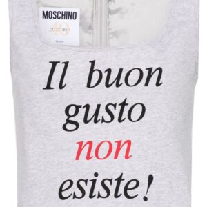 Moschino slogan-print corset top