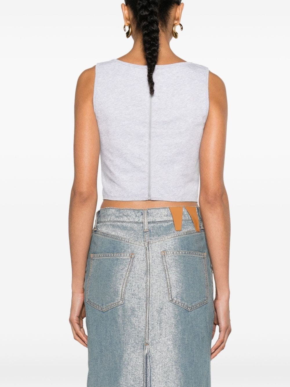 Moschino slogan-print corset top - Image 4