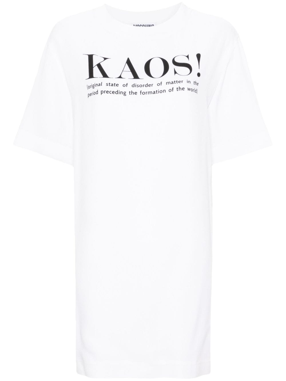 Moschino text-print crepe minidress