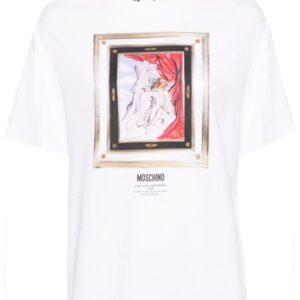 Moschino painting-print crepe blouse