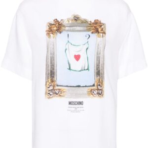 Moschino painting-print crepe blouse