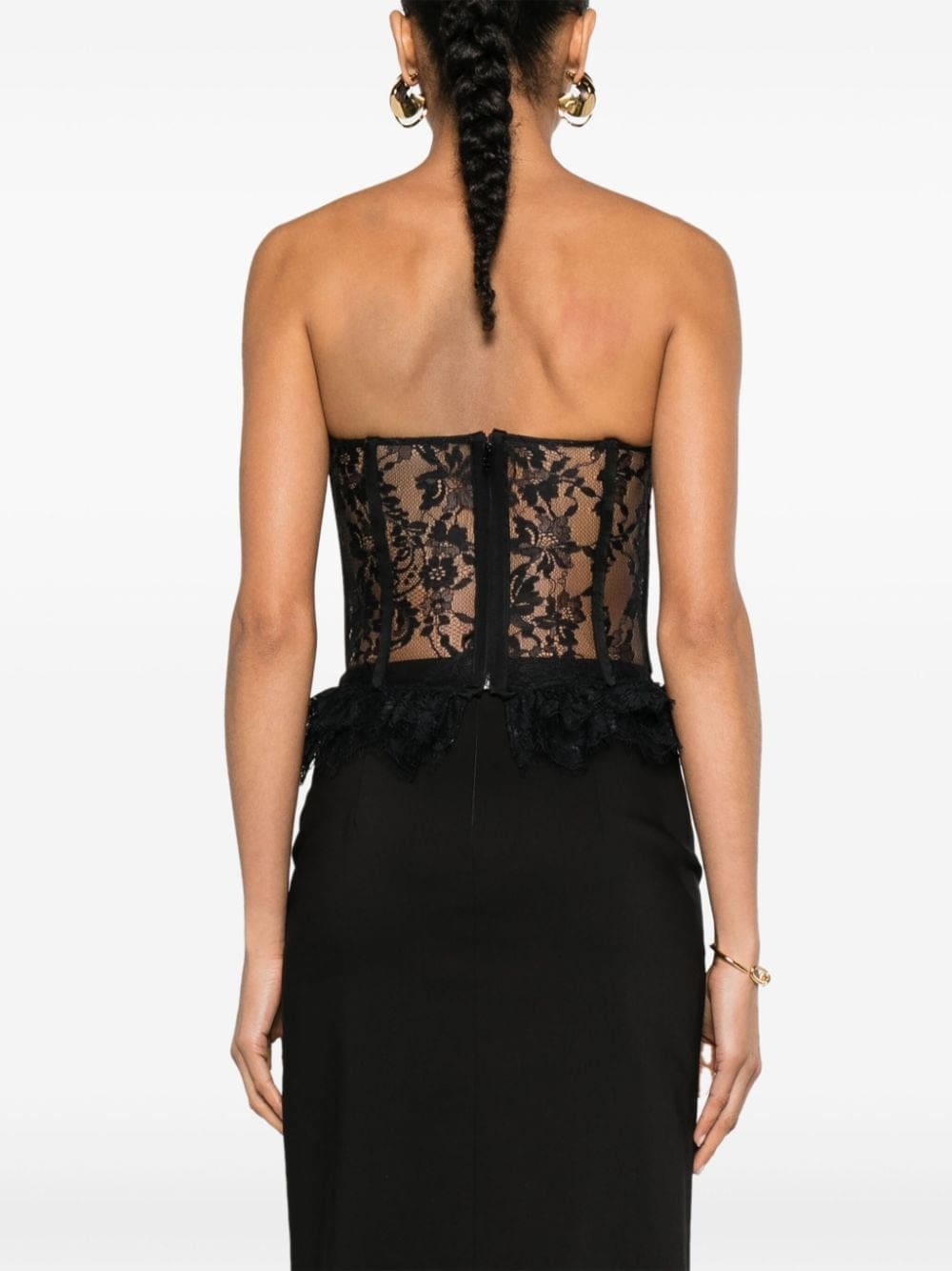 Moschino floral-lace corset blouse - Image 4