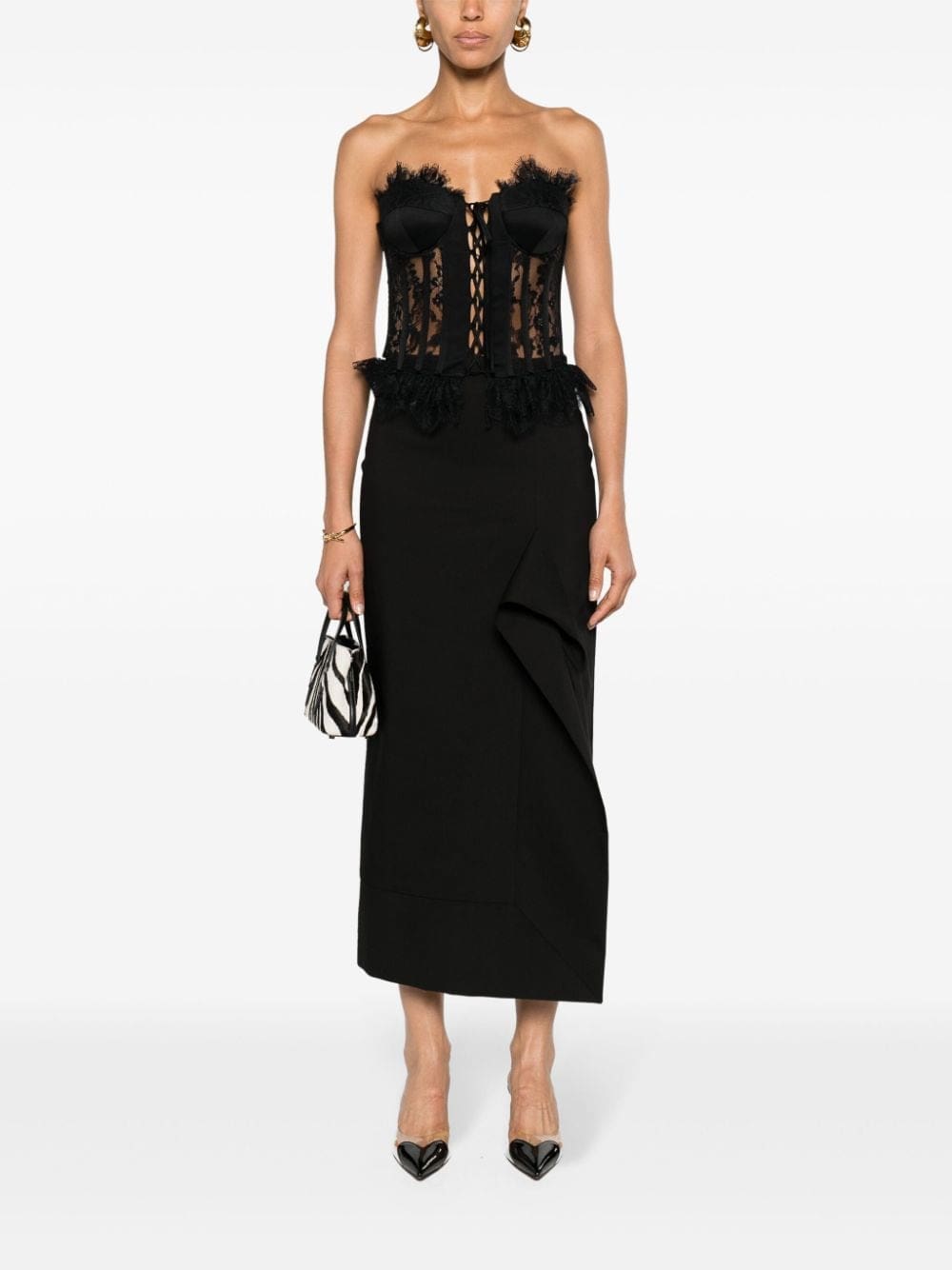 Moschino floral-lace corset blouse - Image 2