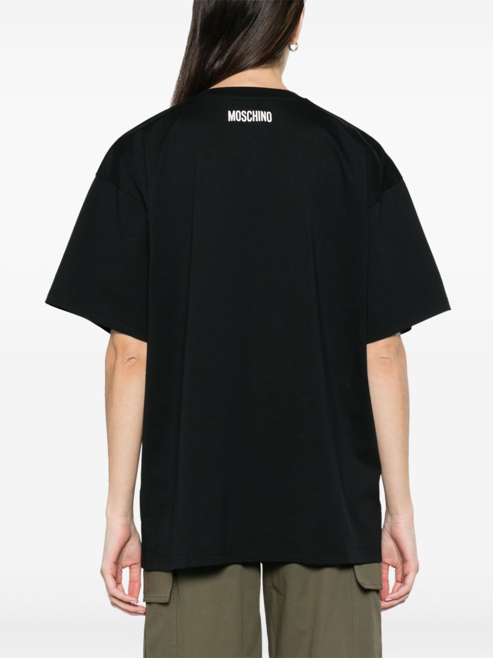 Moschino slogan-print organic-cotton T-shirt - Image 4