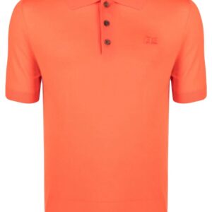 DSQUARED2  logo-embroidered virgin wool polo shirt