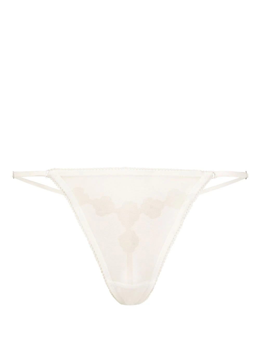 Kiki de Montparnasse Chouchou floral-appliqué thong