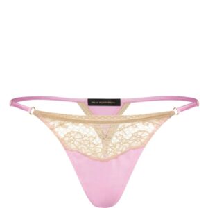 Kiki de Montparnasse Tiered lace-trim thong