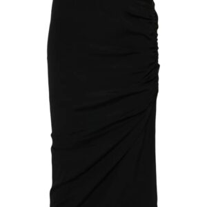 Rick Owens Shrimp asymmetric crepe skirt