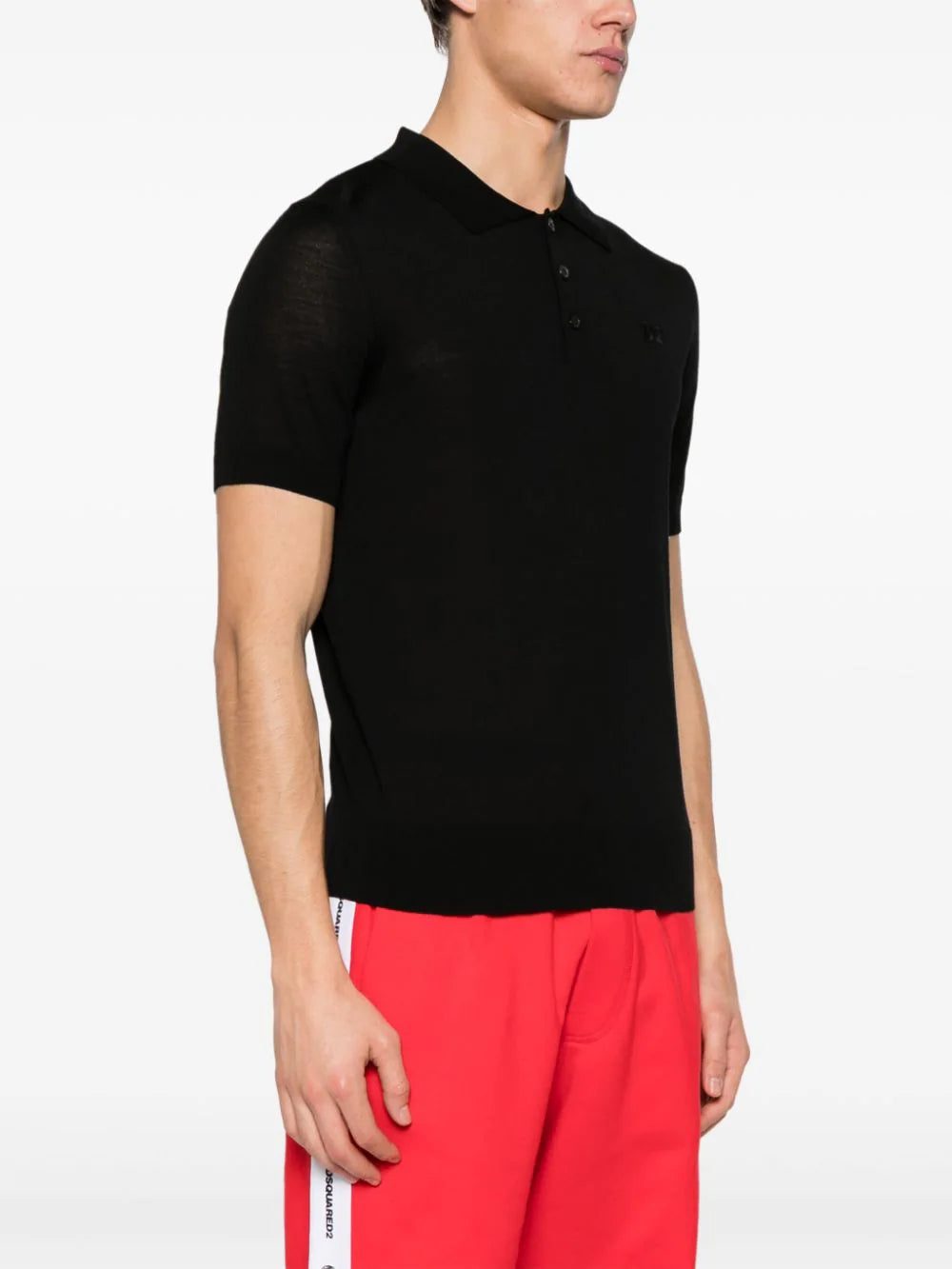 Dsquared2 embroidered-logo ribbed polo shirt - Image 3