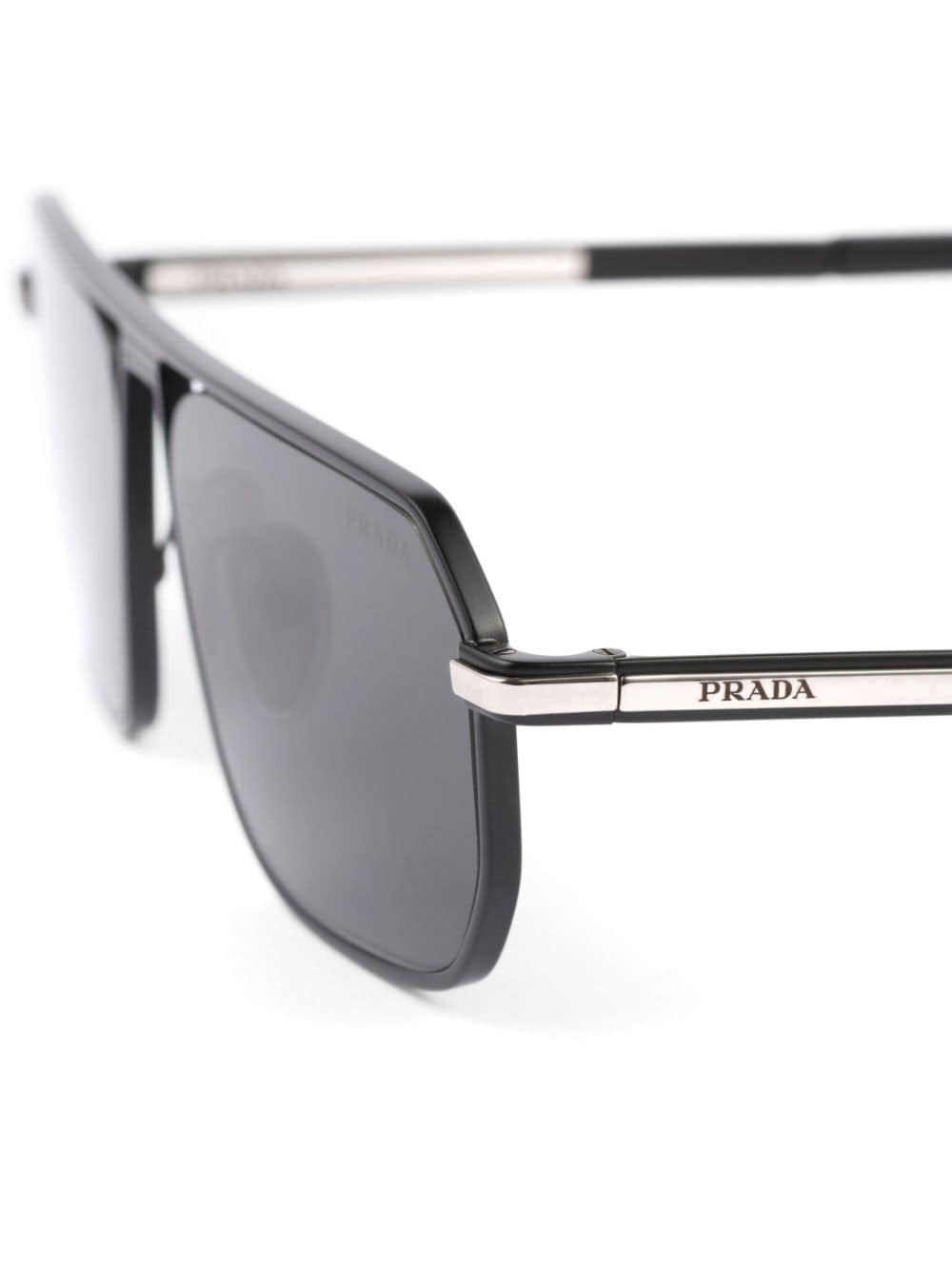 Prada Eyewear logo-plaque rectangle-frame sunglasses - Image 4