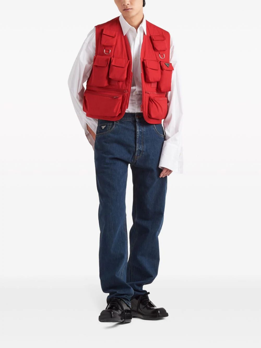 Prada multi-pocket cotton gilet - Image 2