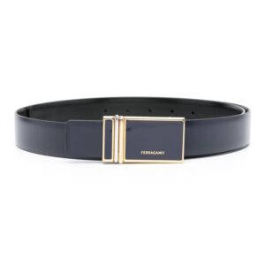Louis Vuitton logo-engraved leather belt