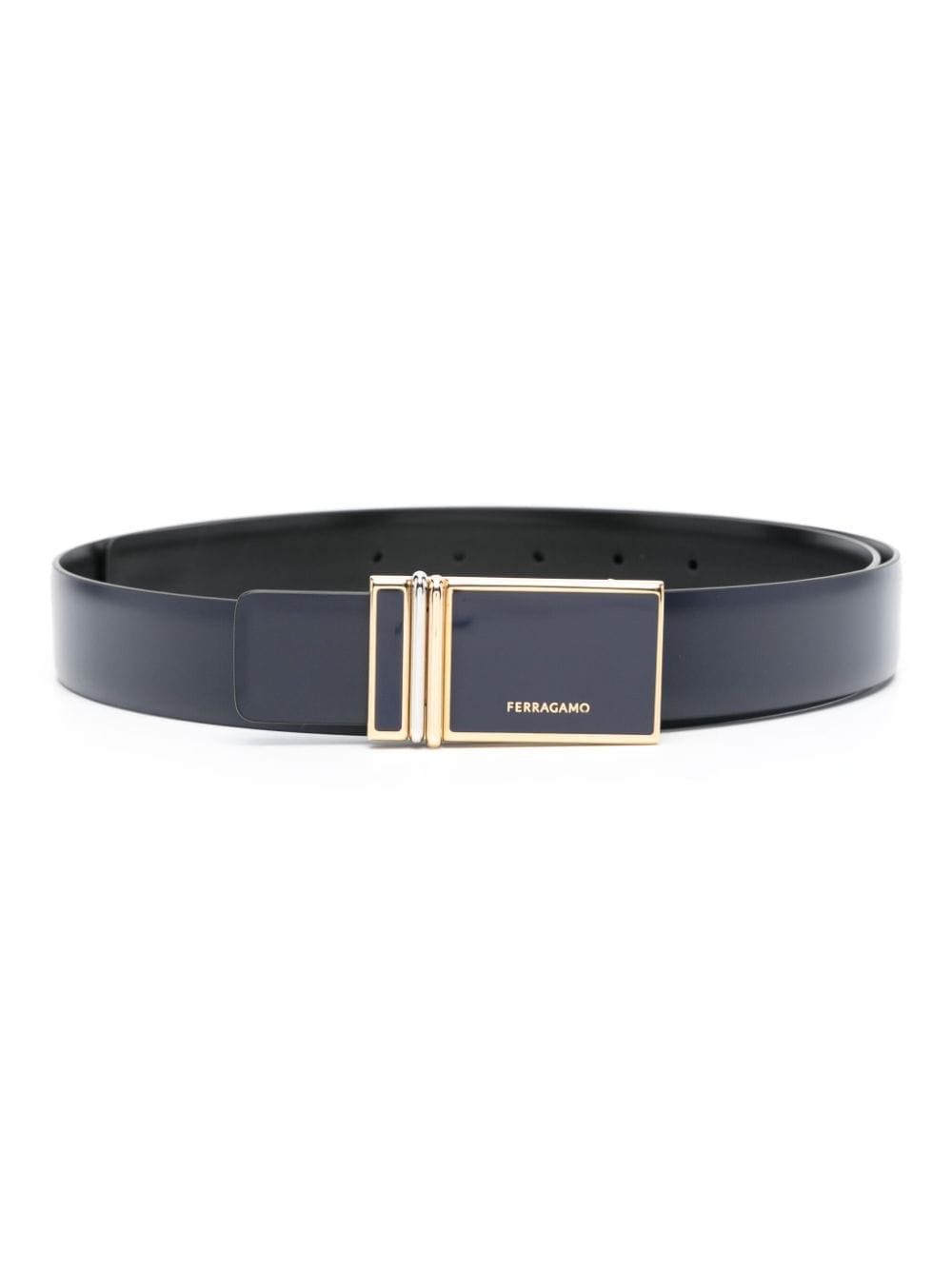 Louis Vuitton logo-engraved leather belt