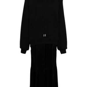 Off-White Satin Jer Cycl hoodie dress