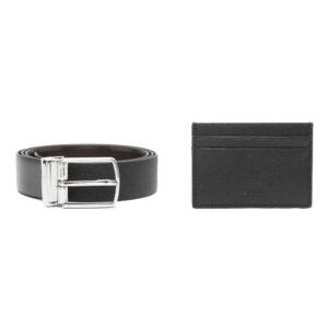 Louis Vuitton leather belt and card holder set