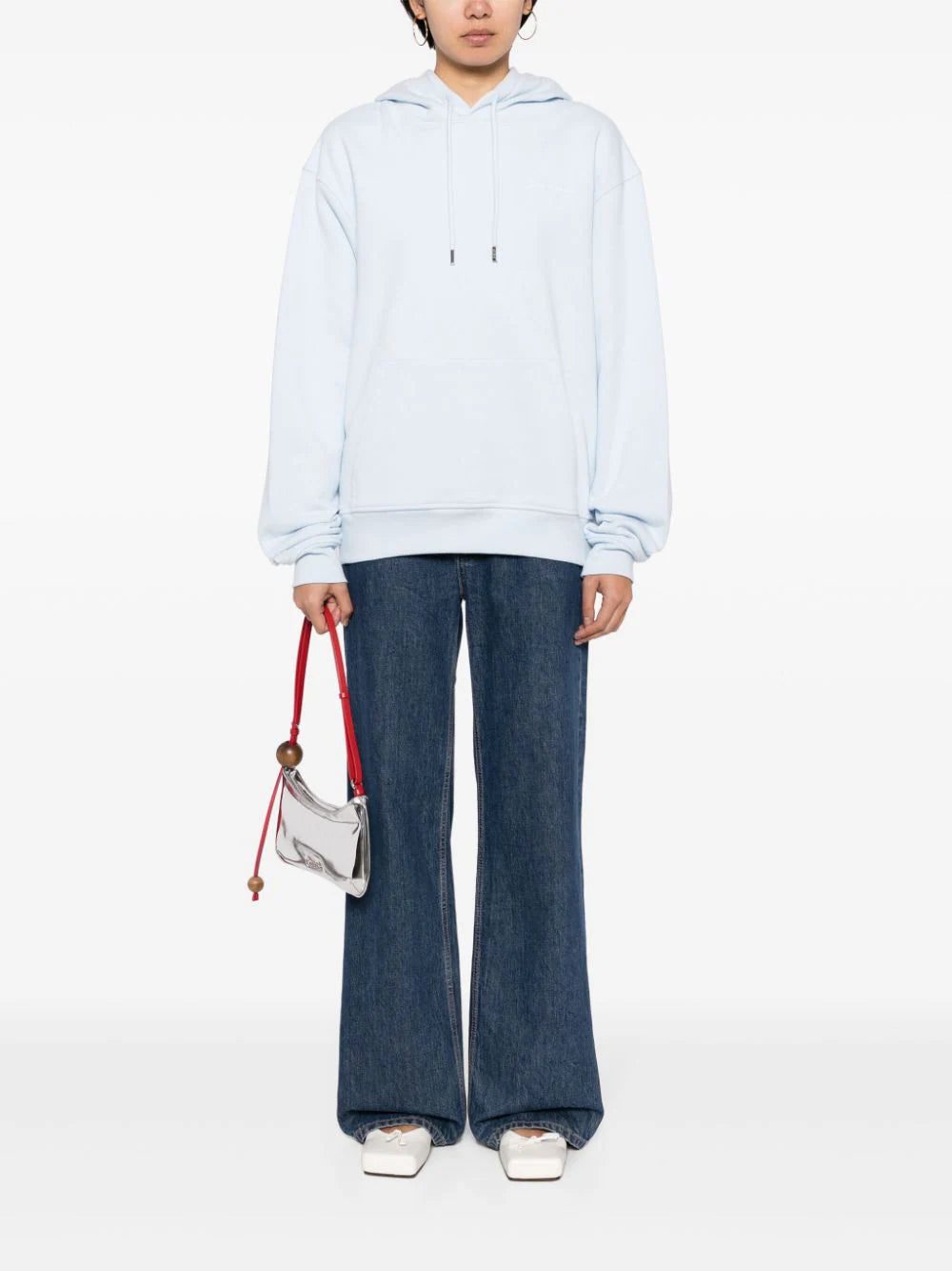 Jacquemus logo-embroidered cotton hoodie - Image 2