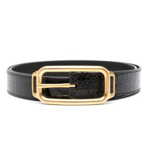 TOM FORD crocodile-effect leather belt