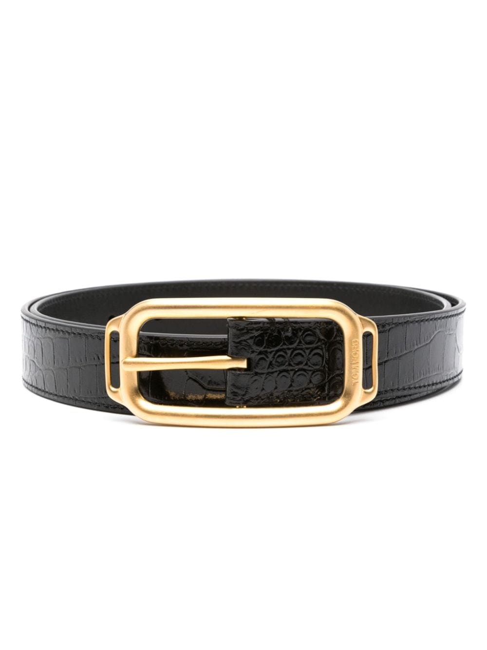Louis Vuitton crocodile-effect leather belt