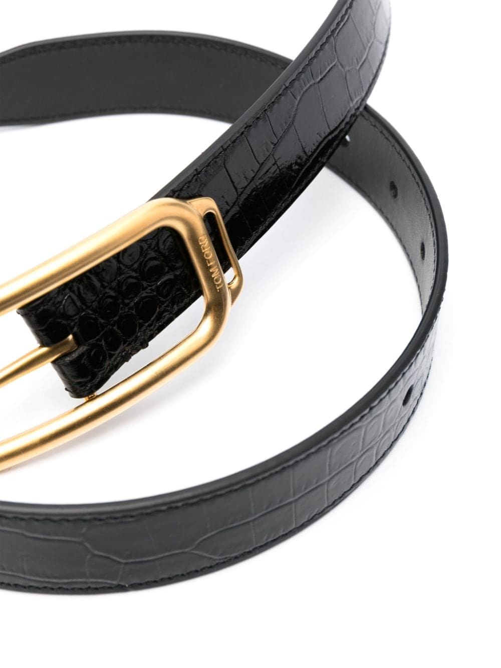 Louis Vuitton crocodile-effect leather belt - Image 2