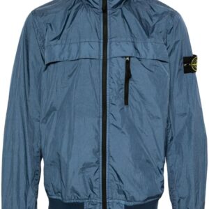 Stone Island Compass-badge crinkled windbreaker