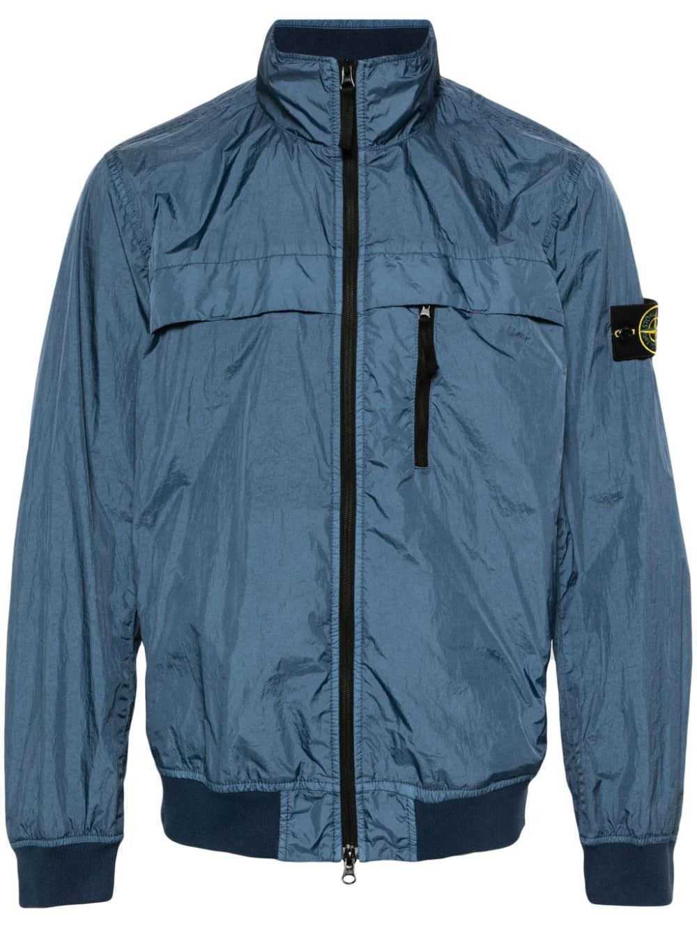 Stone Island Compass-badge crinkled windbreaker