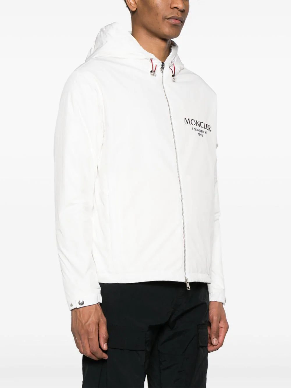 Moncler logo-lettering hooded puffer jacket - Image 3
