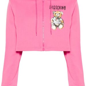 Moschino Teddy Bear-print zipped hoodie