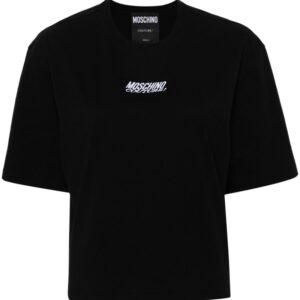 Moschino embroidered-logo cotton T-shirt
