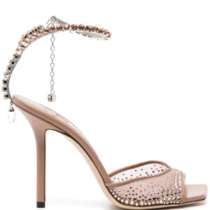Jimmy Choo  Saeda 100mm crystal-embellished sandals