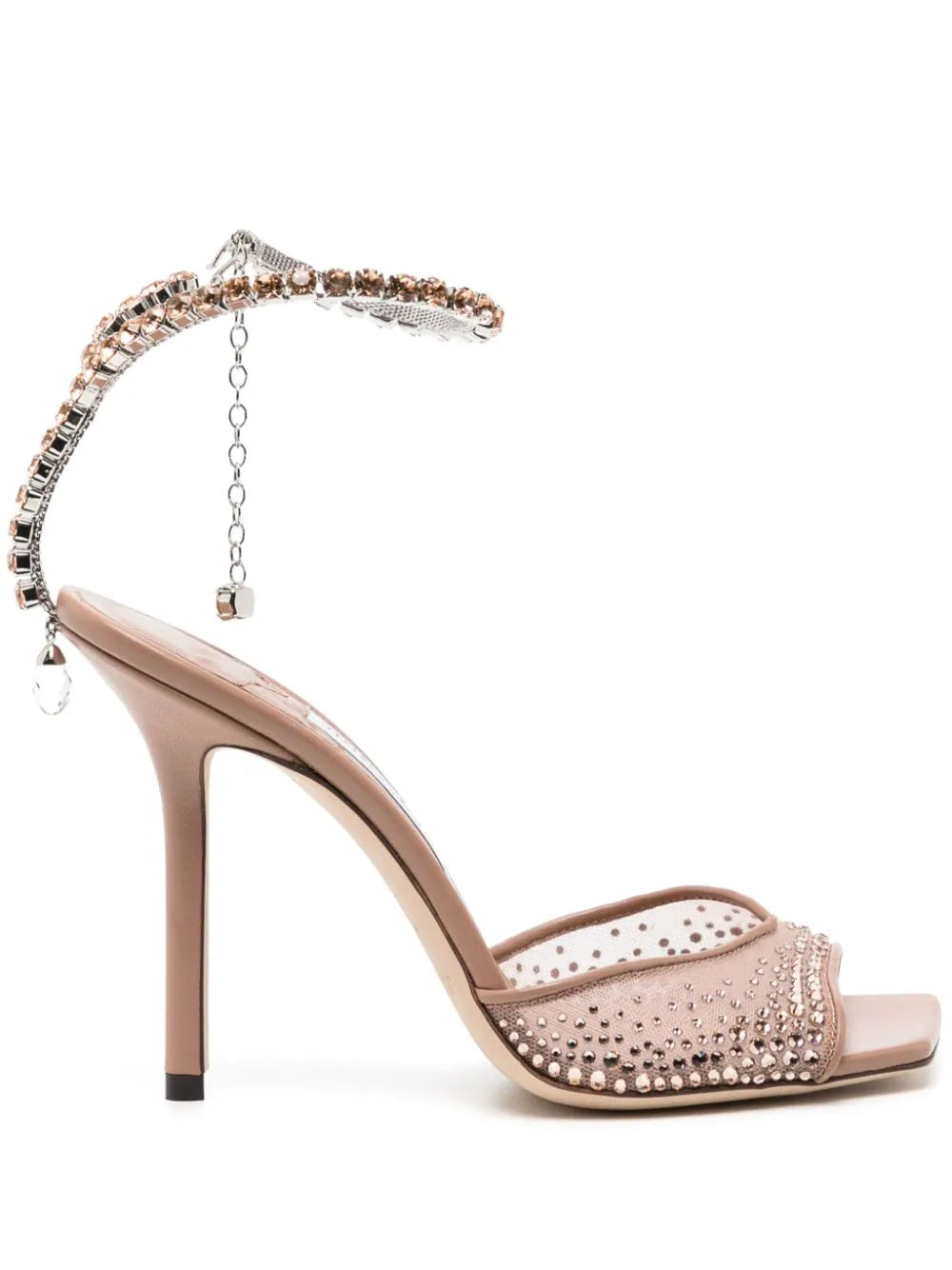 Jimmy Choo Saeda 100mm crystal-embellished sandals